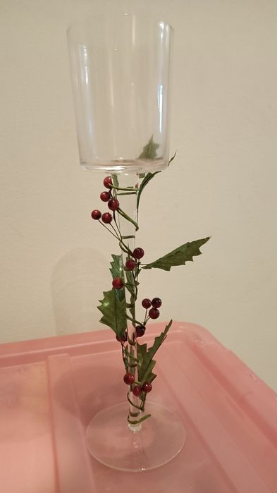 Castiçal vidro natal