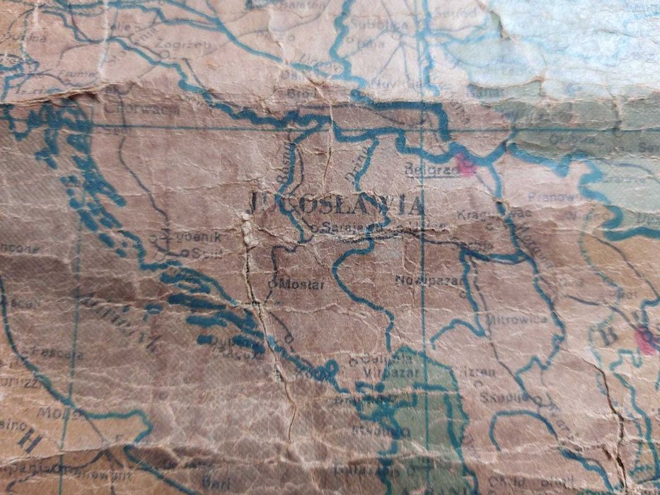 Stara mapa  znaleziona w budynku do rozbiorki / 1945 rok/
