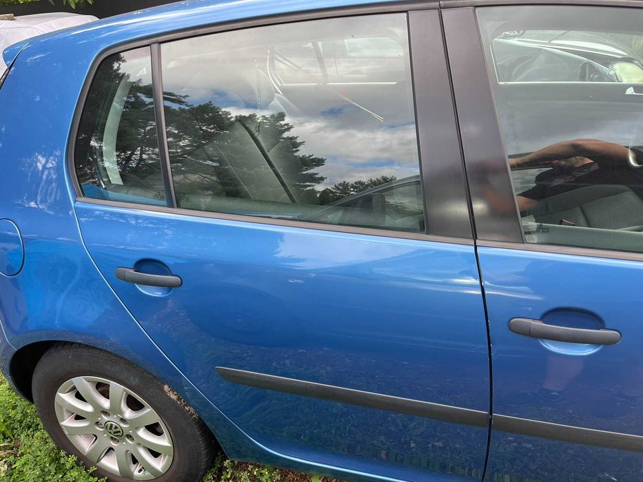 drzwi tył tylne tylnie prawe vw golf v 5 1k0 2003 -2009 hatchback 5 drzwi lc5g niebieski