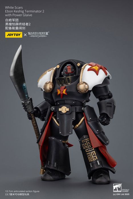 Фігурка warhammer40k JoyToy White Scars Ebon Keshig Terminator 2 with Power Glaive 1/18