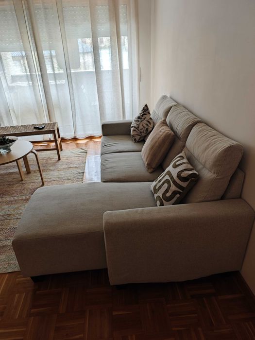 Sofá 3 lugares com chaise longue ikea