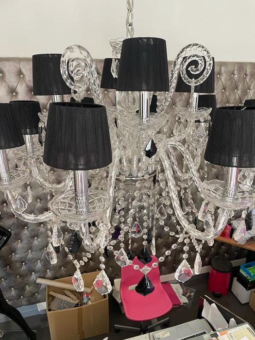 Candeeiro de cristal 12 baços