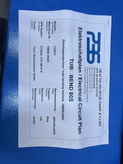 Tubobend 80 S трубогиб дорновий