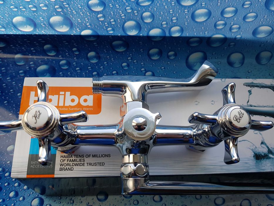 Смеситель змiшувач для ванной Haiba Zeus 140 EURO Латунь 100%