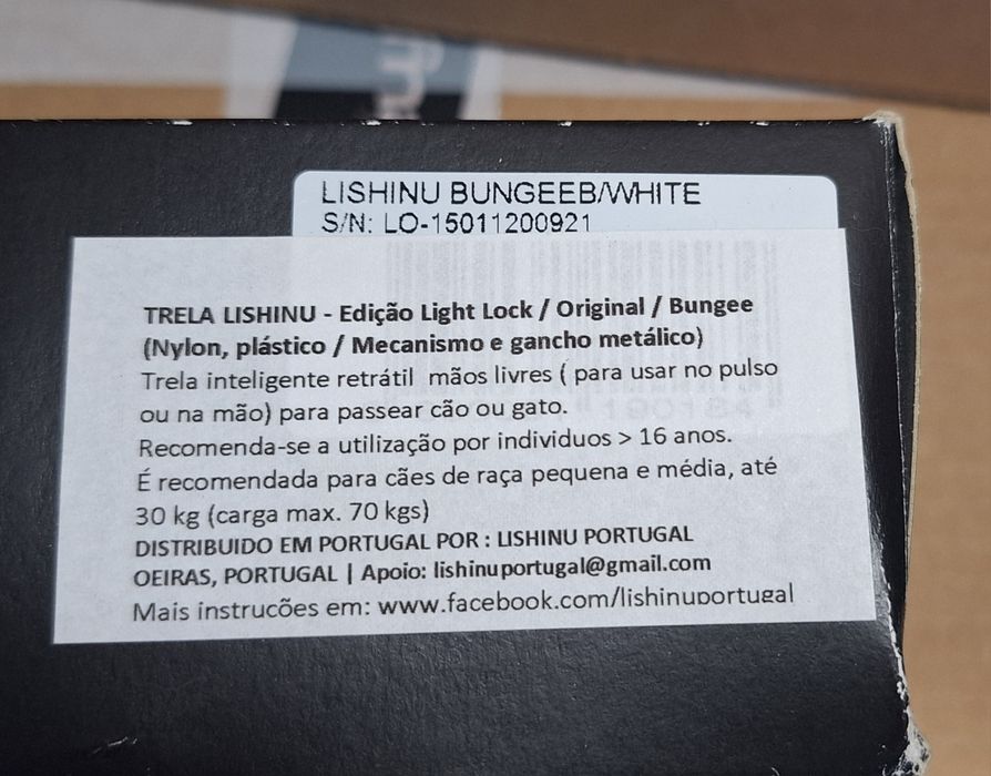 Trela extensível com auto lock