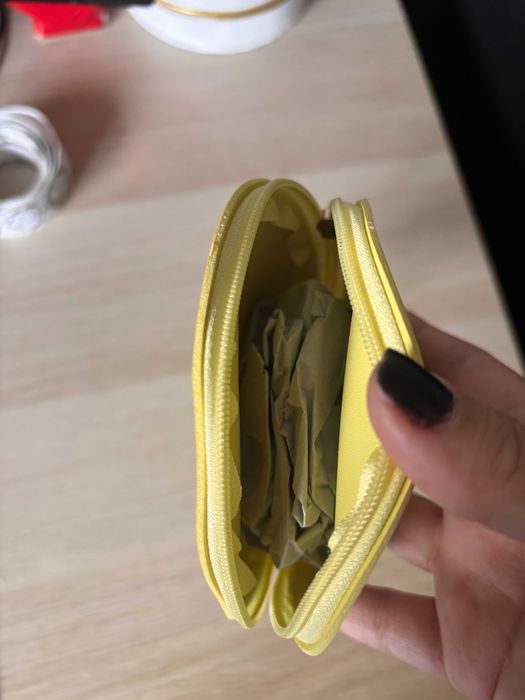 Carteira para Moedas com Flor – Amarelo