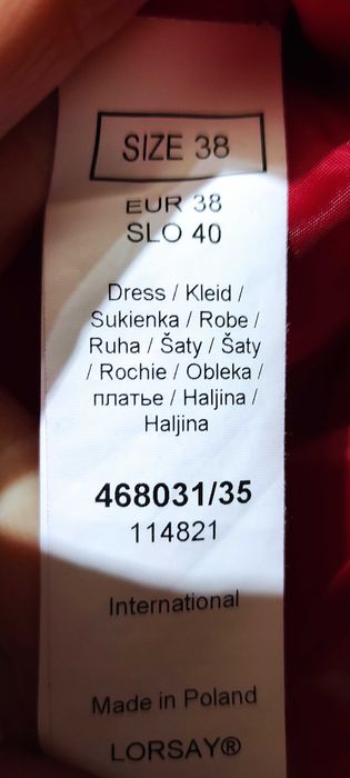 Suknia damska koronkowa czerwona rozm. S