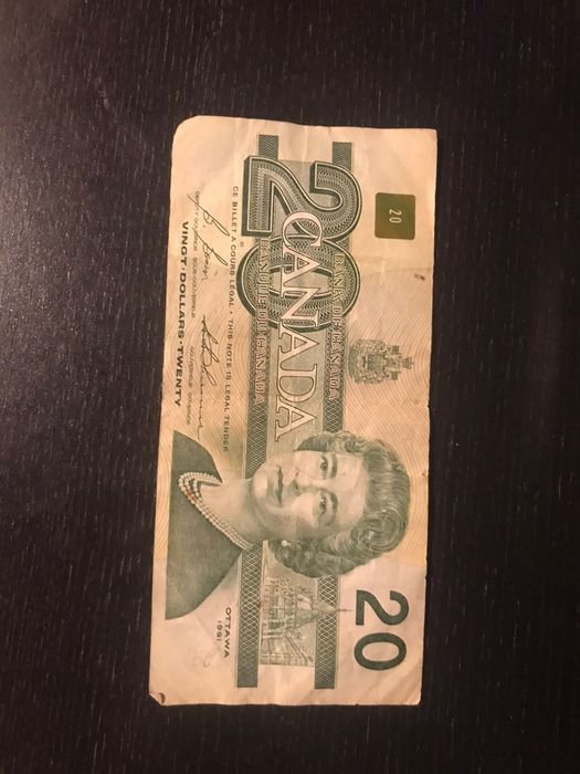 20 dólares canadianos de 1991