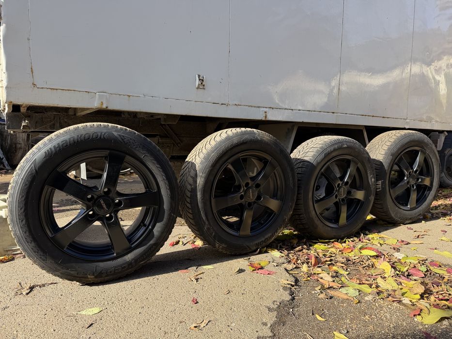 Зимові колеса в зборі R16 5x112 німецькі диски Dezent + шини Hankook/Lassa