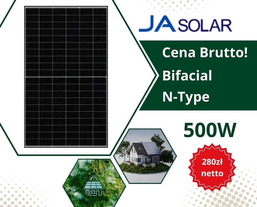 Panele Fotowoltaiczne 500W Ja Solar JAM60D40-500/LB_BF | Fotowoltaika