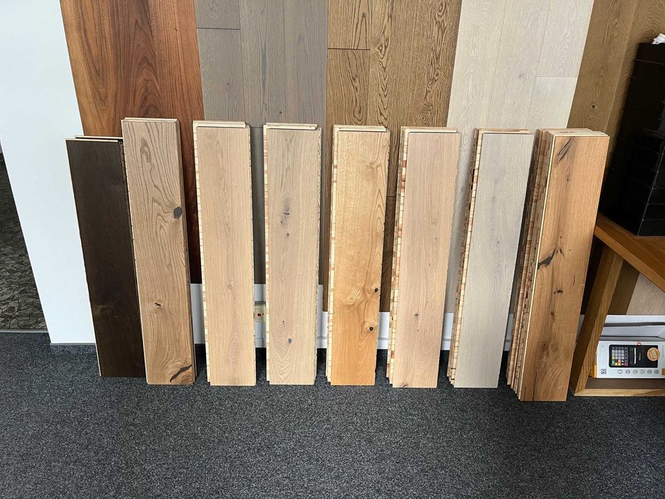 Podłoga Drewniana Jodełka Dąb Rustic,11x70x490mm, SUROWA od ręki