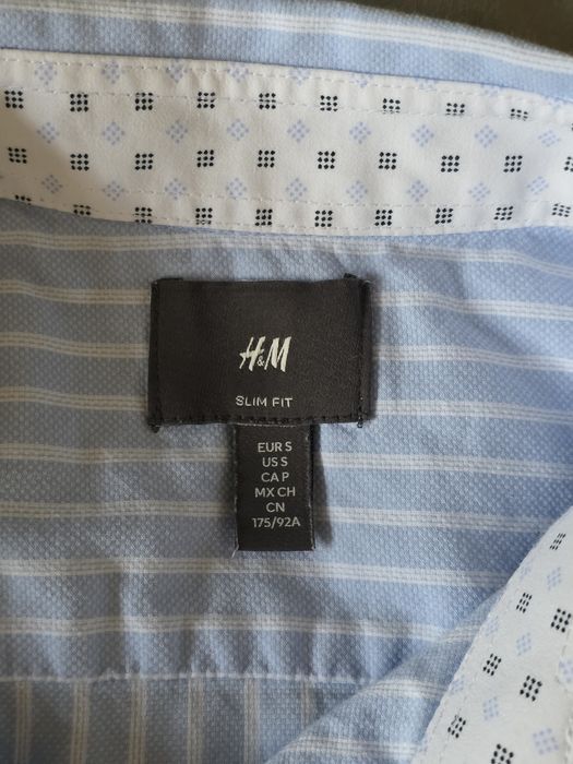 Koszula Premium H&M Slim Fit Niebieska w paski