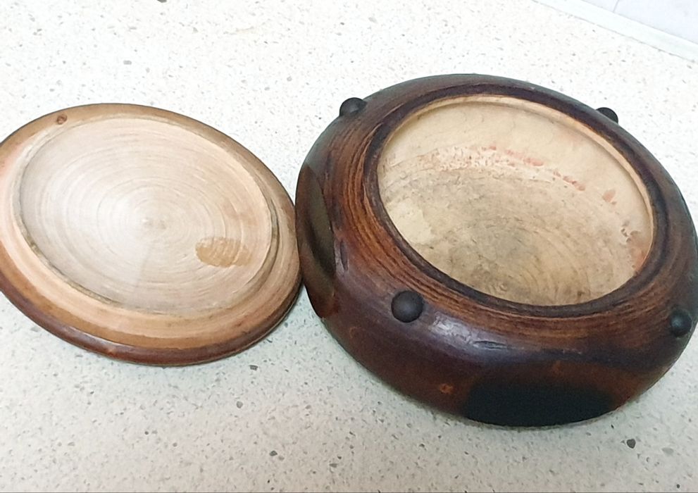 Antiga caixa de tabaco de cachimbo  francesa em madeira