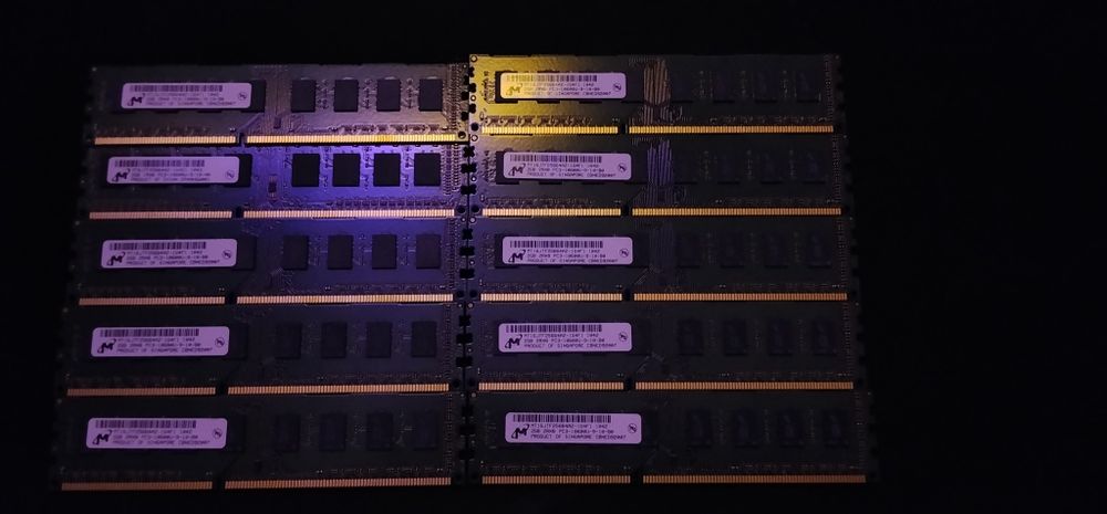Pamięć RAM Micron DDR3 2GB 1333MHz PC3-10600U | 10 sztuk