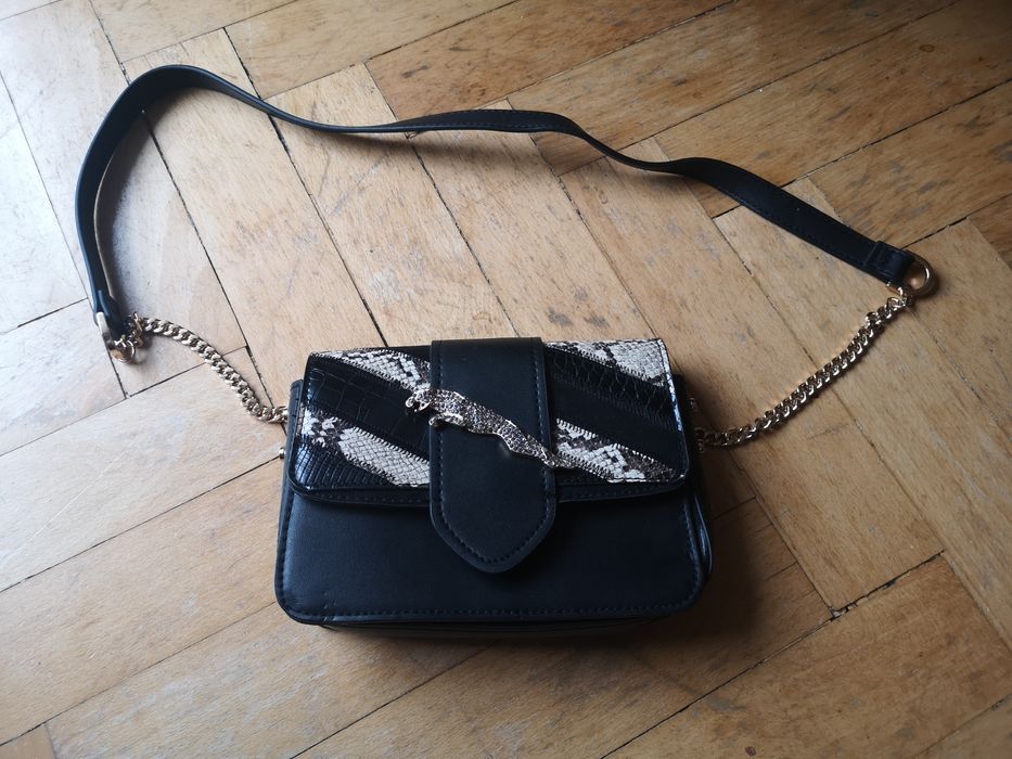 TOPSHOP Leopard torebka czarna