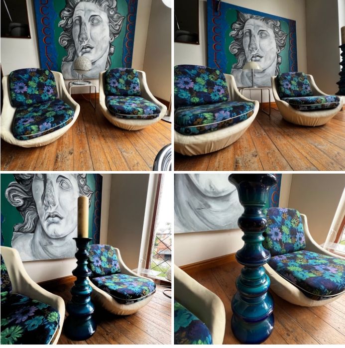 Space age para foteli z lat 70-tych