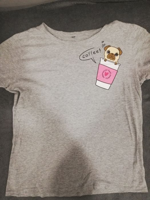 T-Shirt z mopsem S