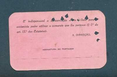Campo Pequeno - Bilhete antigo  de época - 1939 - toiradas - toiros