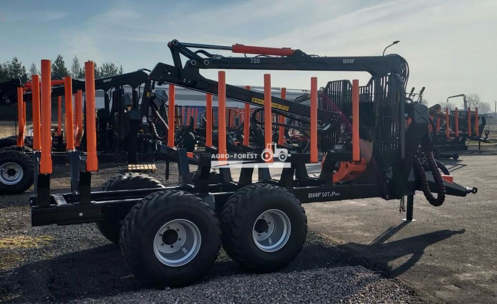 Przyczepa Lesna BMF 10T2Pro720 6par, 500x17 | 7.2m Hamulce Extra Wypos