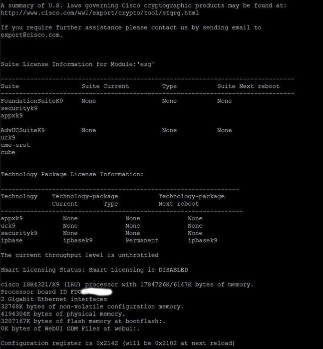 Cisco ISR 4321-K9 V04