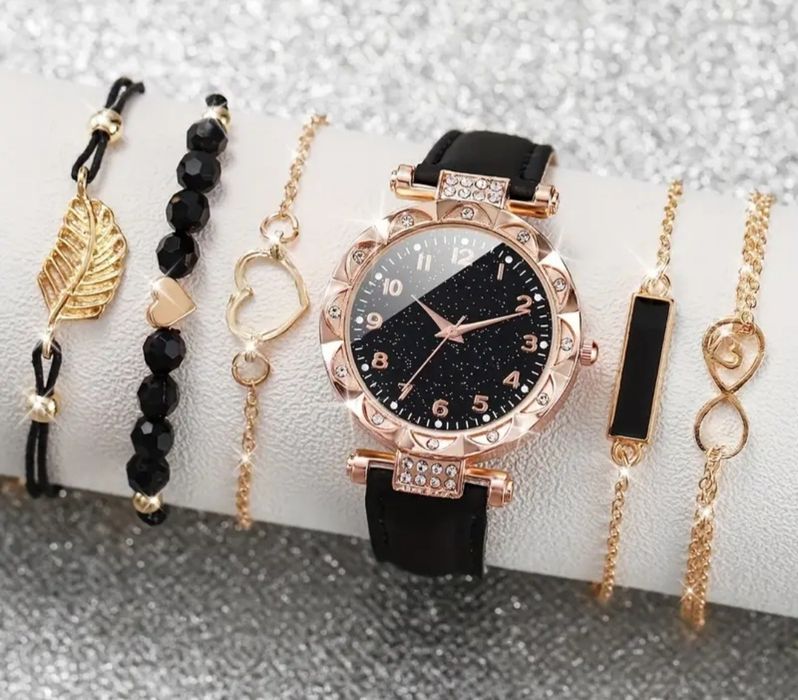 Набором 6шт новые часы и браслеты