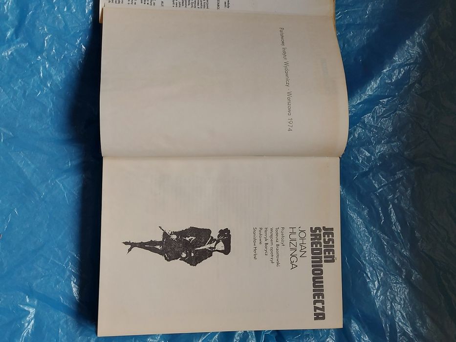 Książka Jesień Średniowiecza 1974rok