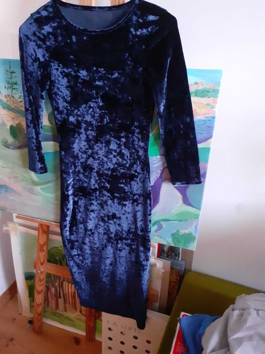 Topshop Granatowa sukienka