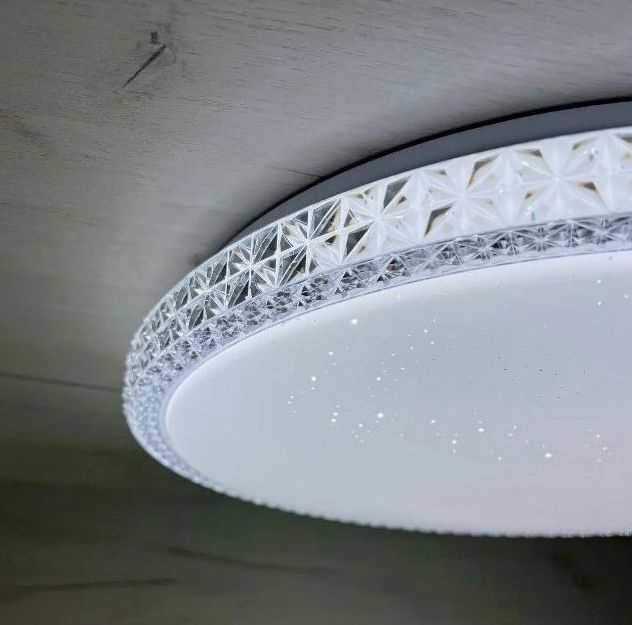 LED люстра с пультом и без – хрустальный светильник, мощность на выбор