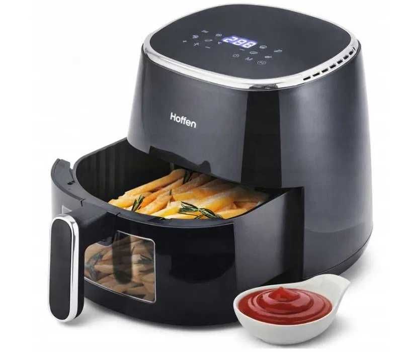Zgrabna Frytkownica Beztłuszczowa AIR FRYER Hoffen 5l Z OKNEM 1550W