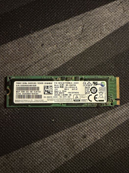 Dysk SSD PM961 Samsung 1TB M.2 NVME