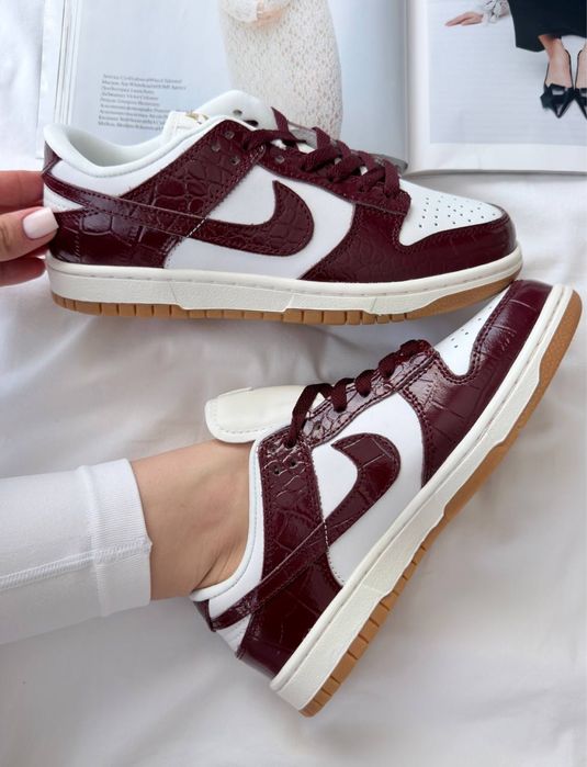 Nike SB Dunk Burgundy Croc 36-41р