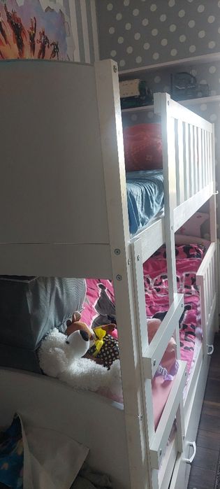 REZERWACJA do 09.10. Łóżko piętrowe roz.80/190 cm.