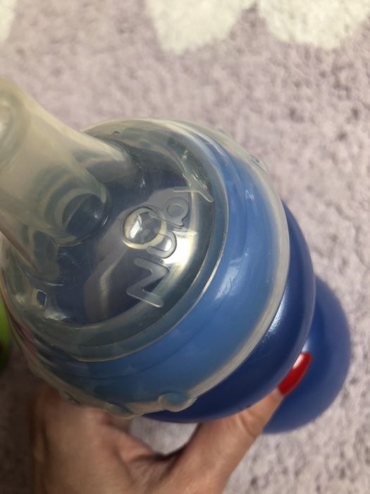 Bidon Butelka Nuby Lovi kubek 360 niekapek miseczka składana zestaw