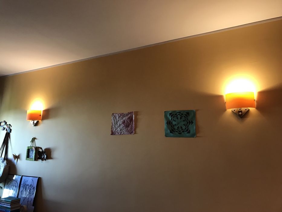 Cadeeiro de parede vidro fosco e aço inoxidavel regulador luz