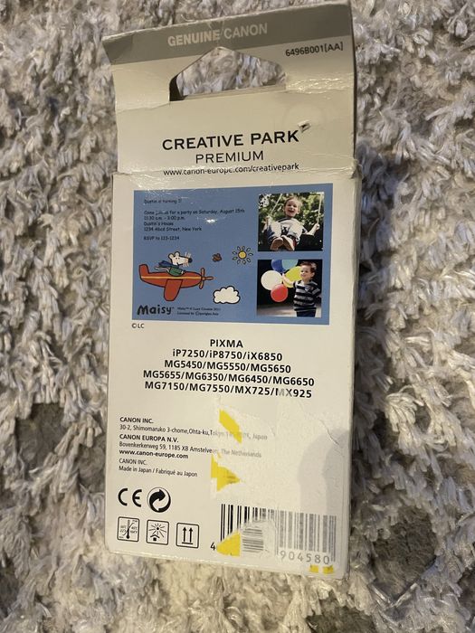 Oryginalny tusz do drukarki Canon 550 czarny