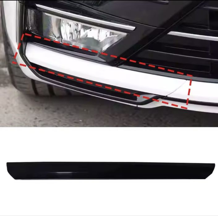 Молдинг, накладка бампера VW Tiguan 2, R-Line 2017+ ,емблема під радар