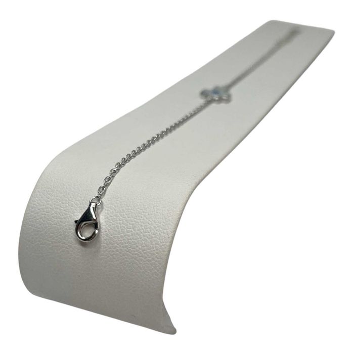 Delikatna srebrna bransoletka z krzyżykiem |  próba 925 |  16-19cm
