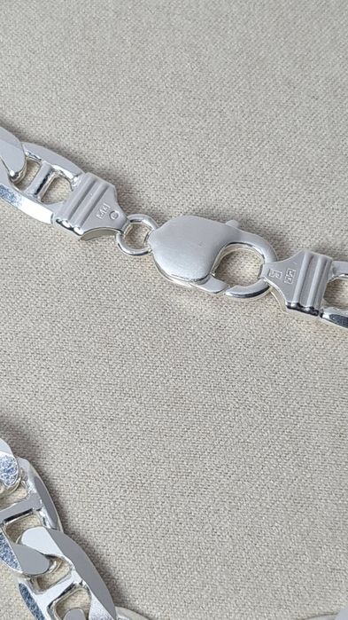 Srebrny męski łańcuszek splot Gucci p. 925