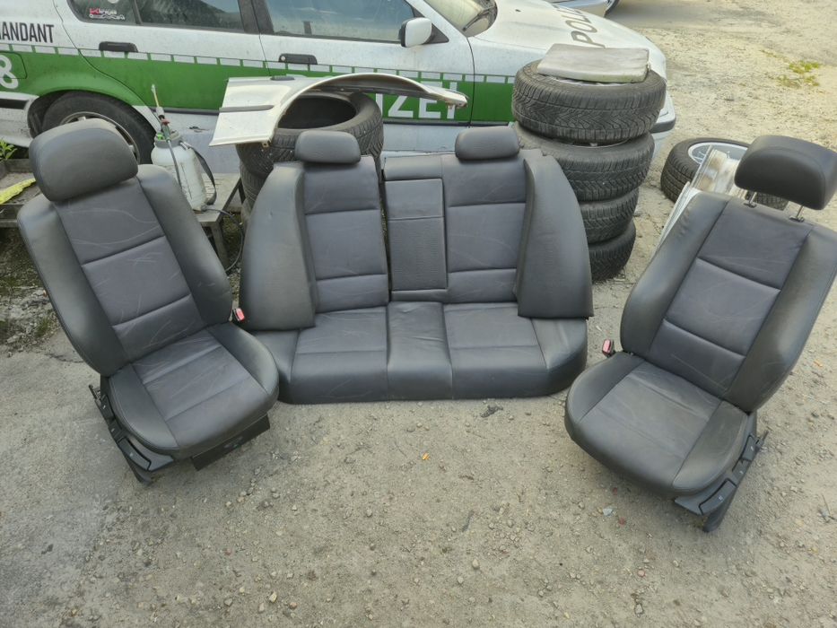 Fotele Skóra BMW e46 sedan podgrzewane boczki  komplet