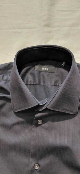 Czarna Koszula Hugo Boss Rozm. 39 100% Bawełna
