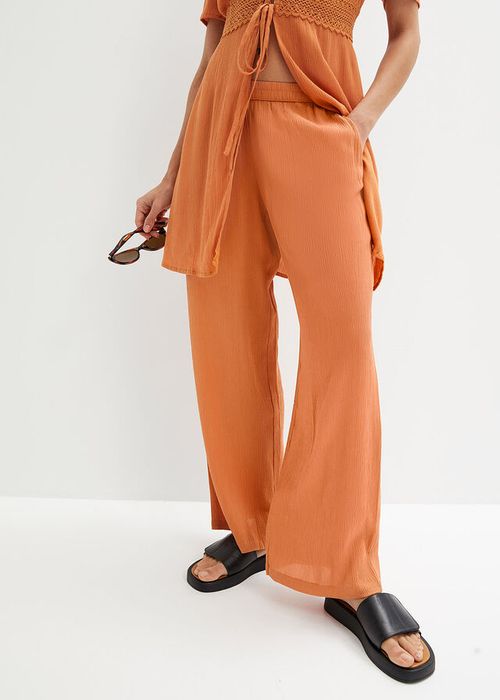 B.P.C spodnie palazzo z wiskozy miedziane ^52