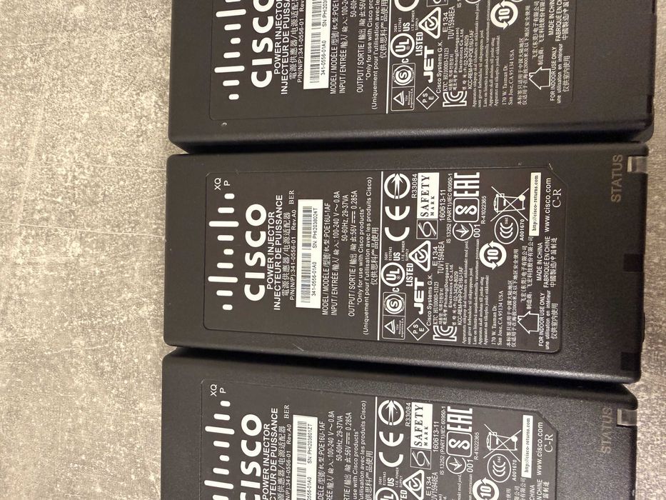 Блоки живлення Cisco Power Injector PoE 56V 0.285A 16W POE16U-1AF гот/безгот розрахунок