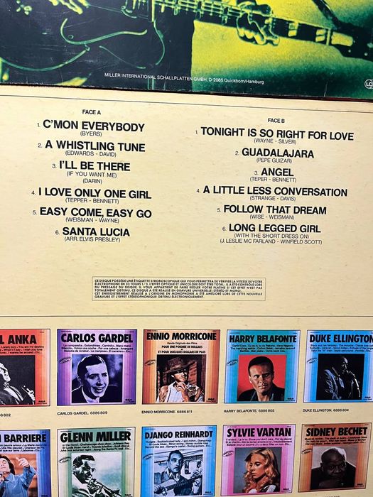 Вініл Елвіс Преслі. Виниловые пластинки Elvis Presley