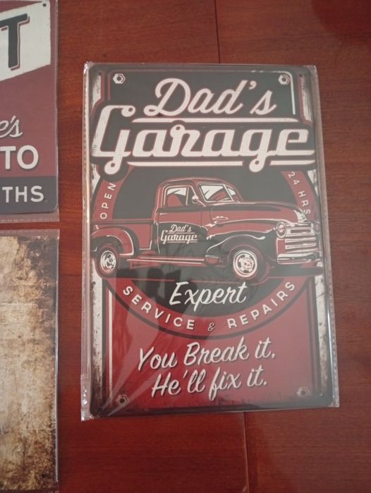 Placas metálicas vintage