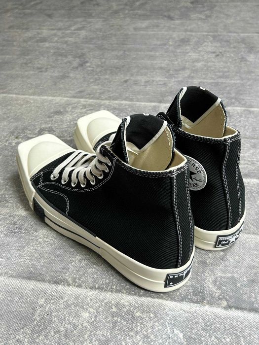 Converse x Rick Owens DRKSHDW TURBODRK black чорні кеди кеды
