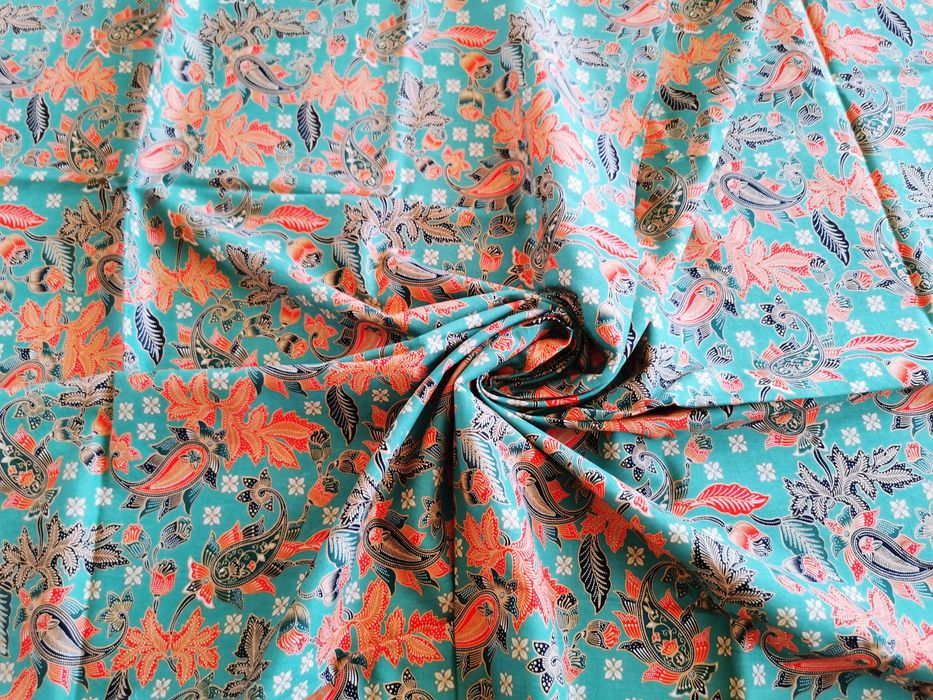 Tkanina batik z Bali – gotowa na obrus, nowa, unikatowa