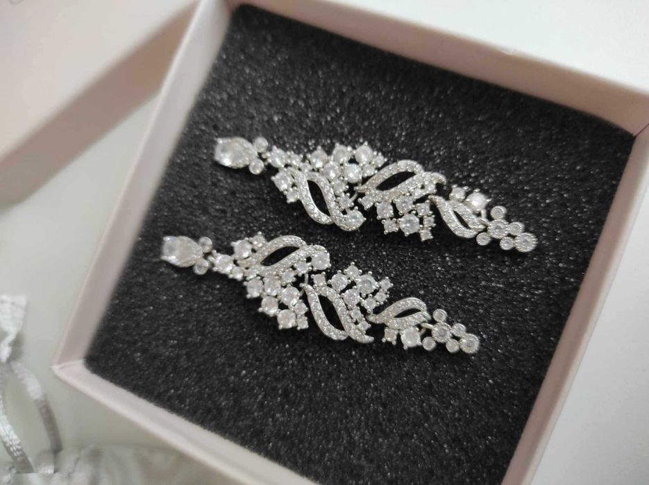 Kolczyki Ślubne Lily Novia Blanca