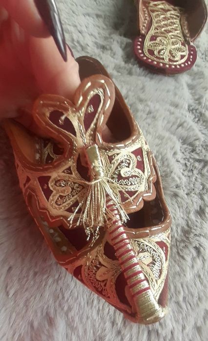 Восточные тапочки из натуральной кожи