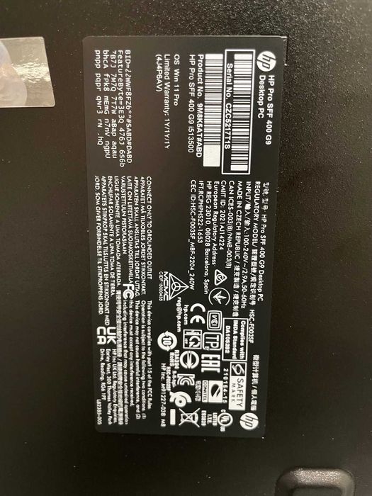 Komputer stacjonarny HP Pro 400 TWR G9 i5(13500) 16GB 512 SSD Win11PRO