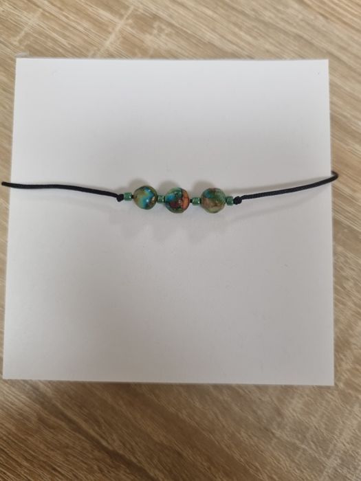 Bransoletka celebrytka kamień turkusowy